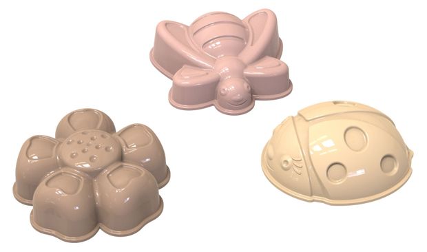 Формочки для песка НОРДПЛАСТ Эстетика 3 предмета в ассортименте 100₽