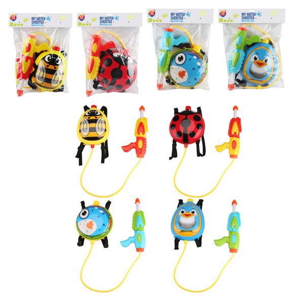 Рюкзак с водяным пистолетом детский ONE TWO FUN, 1 шт в ассортименте