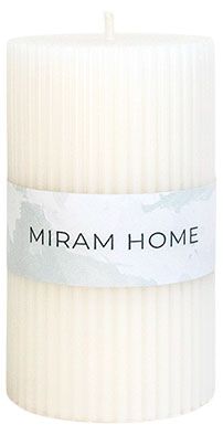 Свеча декоративная Мирам формовая белая, 6х10 см