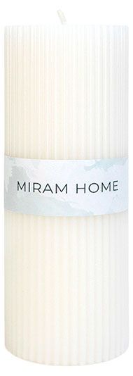 Свеча декоративная Мирам формовая белая, 6х15 см