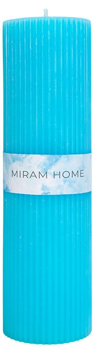 Свеча декоративная Мирам формовая синяя, 6х20 см