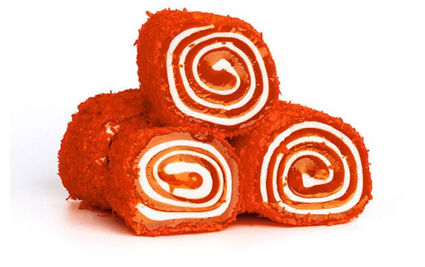 Нуга рулет барфи со вкусом апельсина, вес