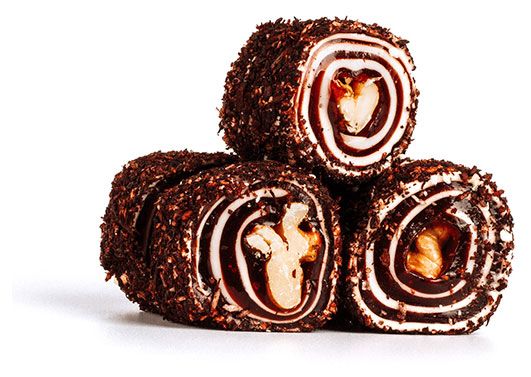 Нуга рулет мулатка с грецким орехом, вес