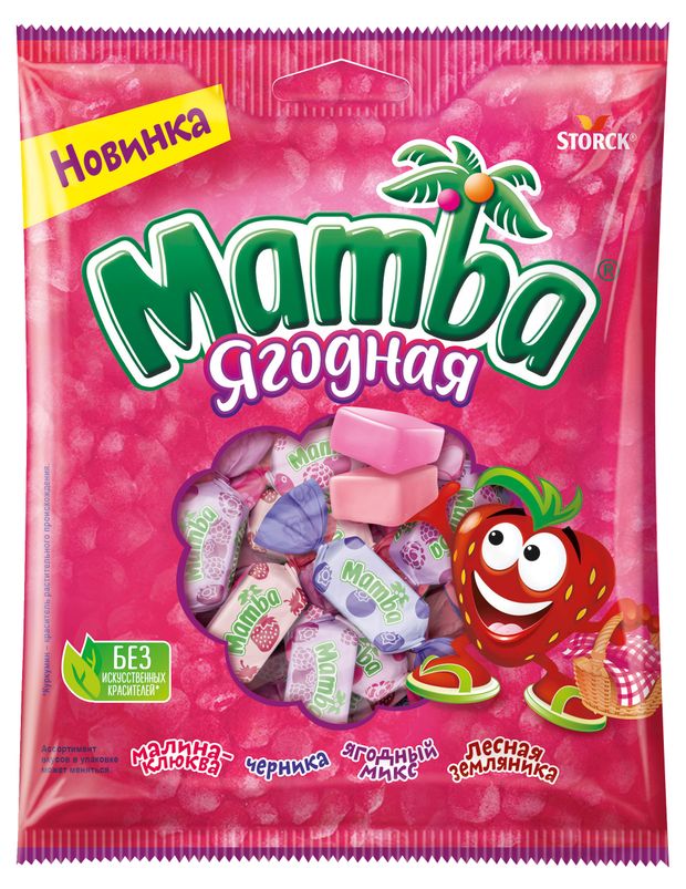 Конфеты жевательные Mamba ягодные, 70 г