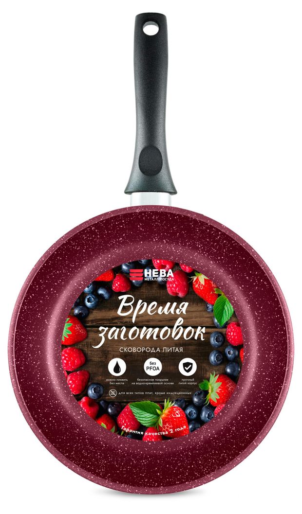 Сковорода Нева Металл Посуда Время заготово, 24 см