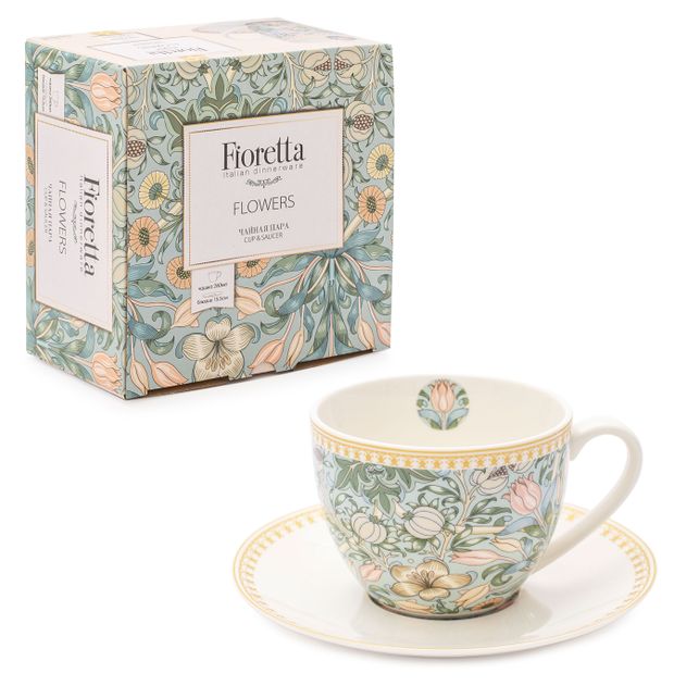 Чайная пара Fioretta Flowers, 260 мл