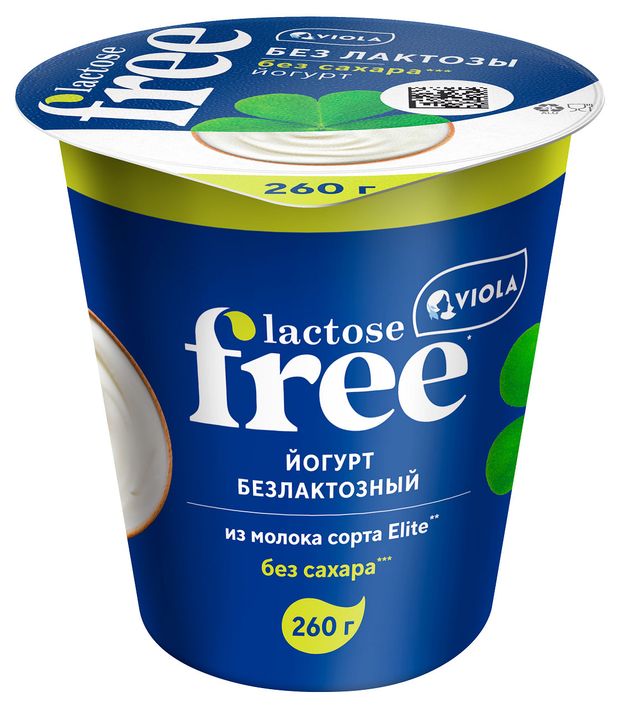 Йогурт безлактозый Free Elite без сахара, 260 г