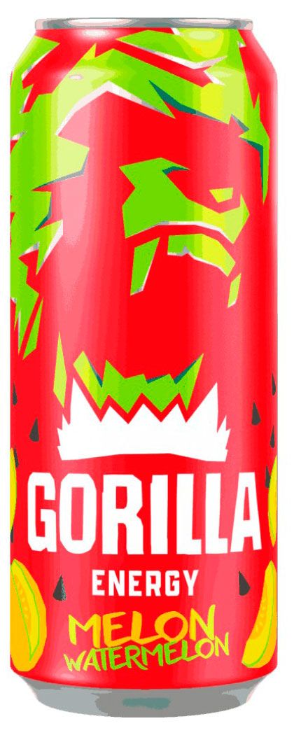 Напиток энергетический Gorilla Watermelon с арбузом и дыней, 450 мл