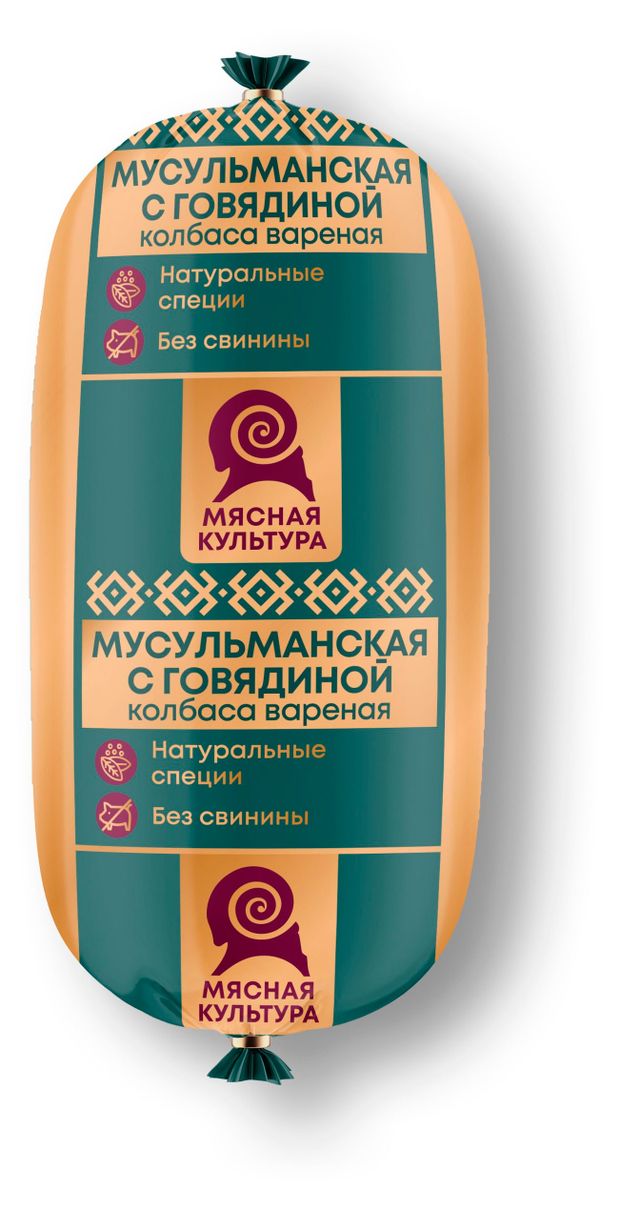 Колбаса вареная Мясная культура Мусульманская с говядиной, 400 г