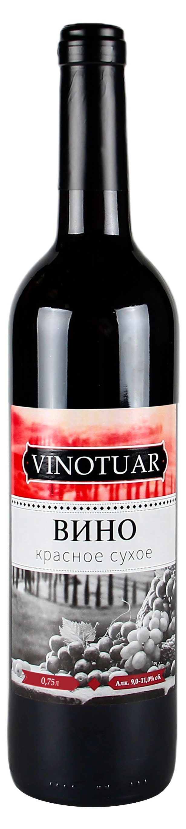Вино Vinotuar красное сухое Россия, 0,75 л