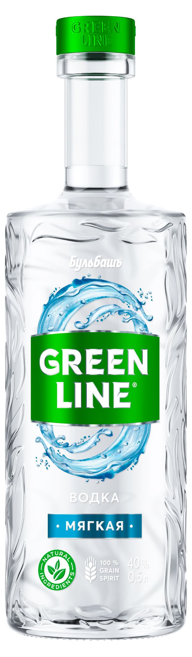 Водка Бульбашъ GreenLine Мягкая Беларусь, 0,5 л