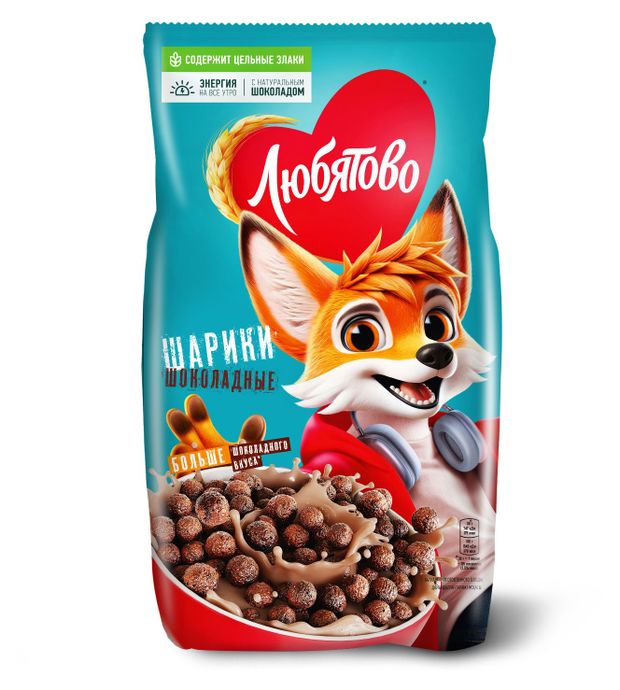 Готовый завтрак Любятово шоколадные шарики, 200 г