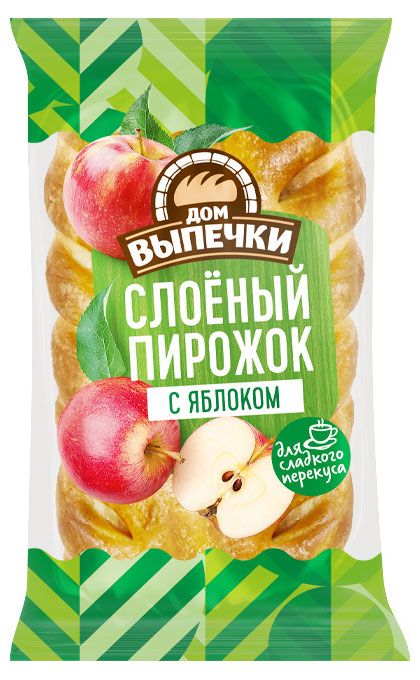 Пирожок слоеный Черёмушки с яблоком 70 г 34₽