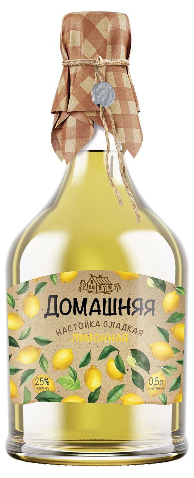 Настойка сладкая Домашняя лимонная Россия, 0,5 л