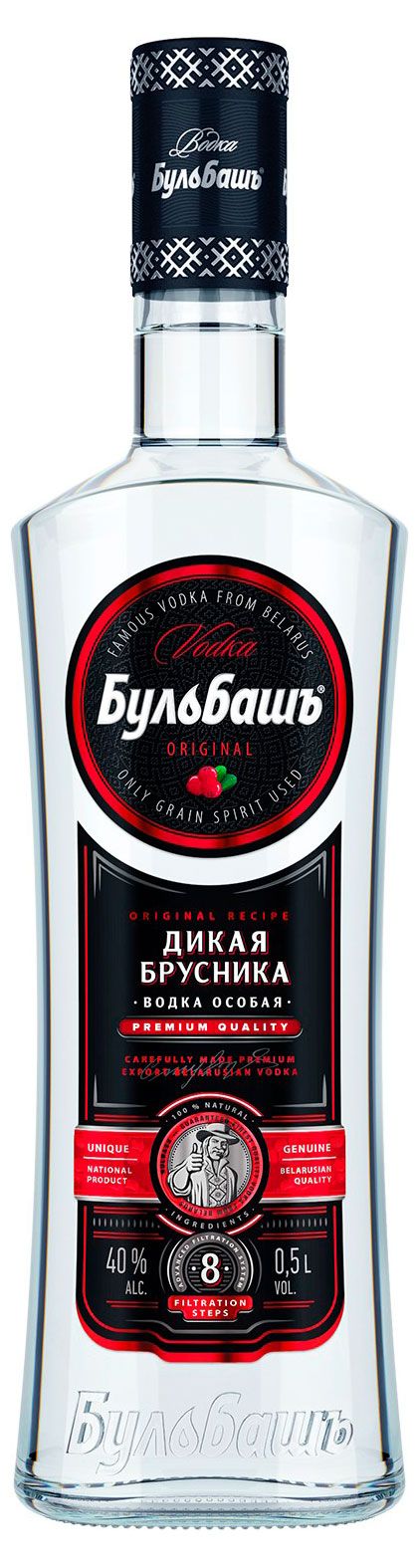 Водка Бульбашъ Дикая брусника Беларусь, 0,5 л