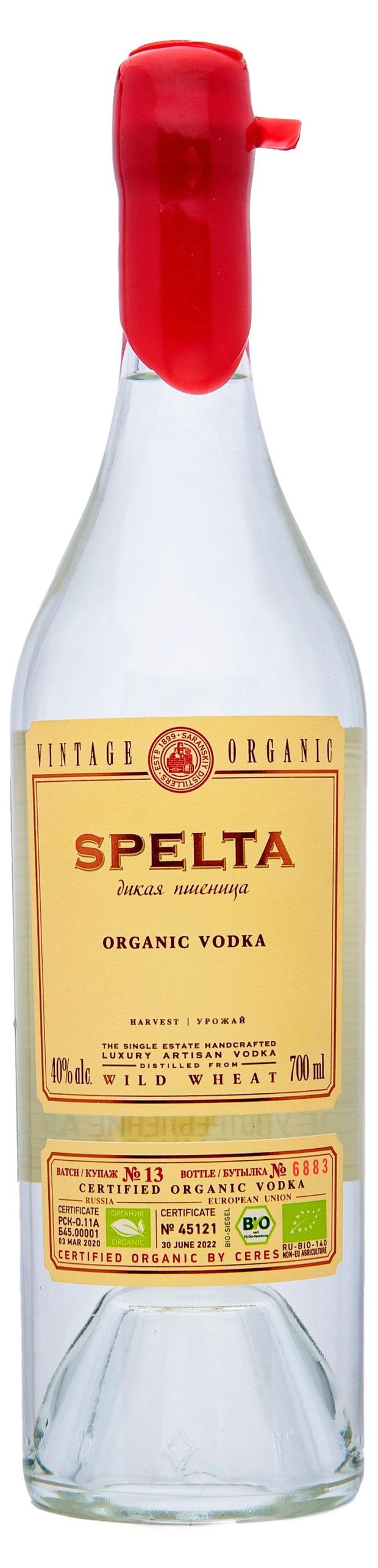 Водка Spelta дикая пшеница Россия, 0,7 л