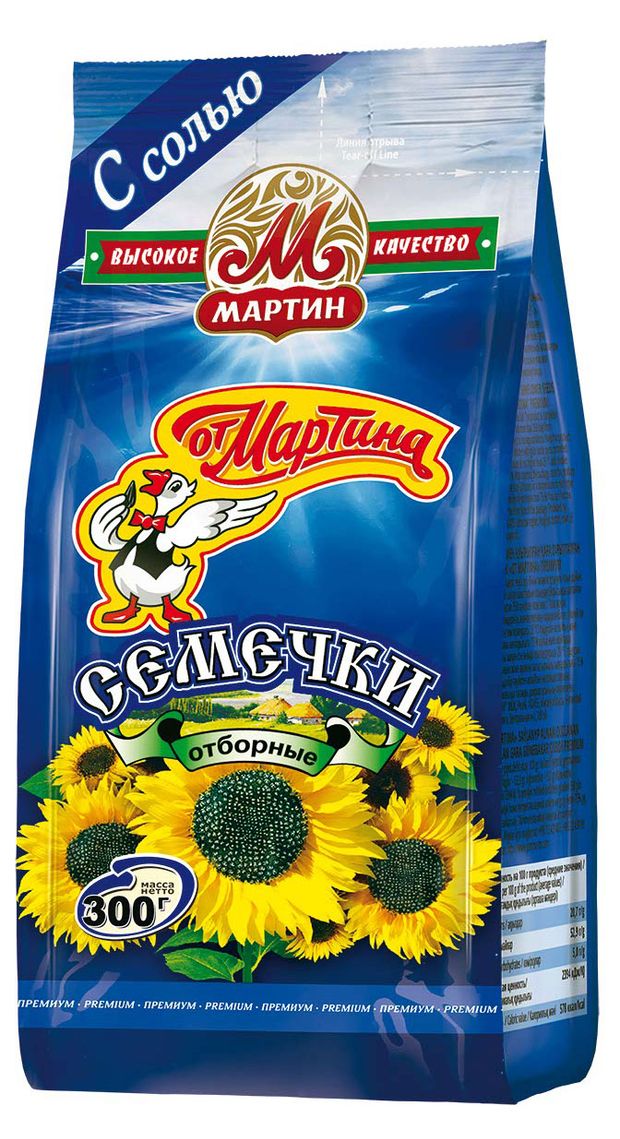 Семечки От Мартина отборные обжаренные с солью, 300 г