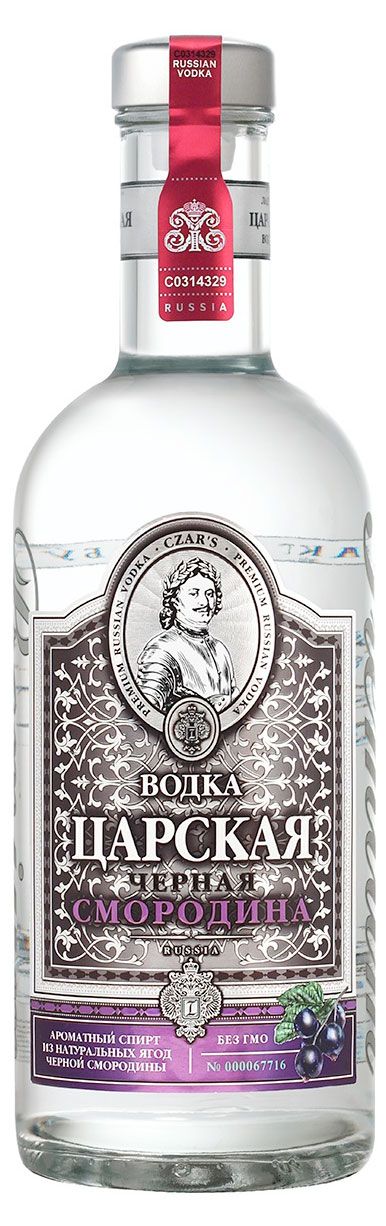 Водка ЦАРСКАЯ Черная смородина Россия, 0,5 л