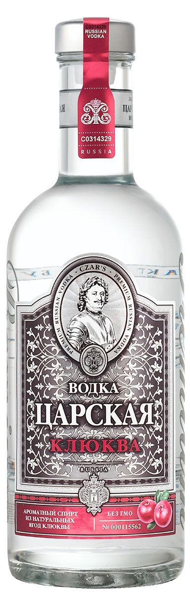 Водка ЦАРСКАЯ Клюква Россия, 0,5 л