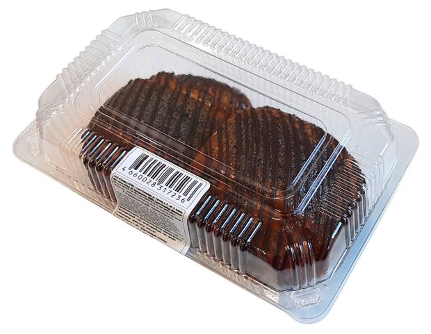 Изделие сдобное Пекарь Булочка Германский крендель с маком и шоколадным декором 2 шт, 270 г