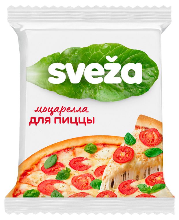 Сыр полутвердый Моцарелла для пиццы Sveza 40% БЗМЖ, 200 г