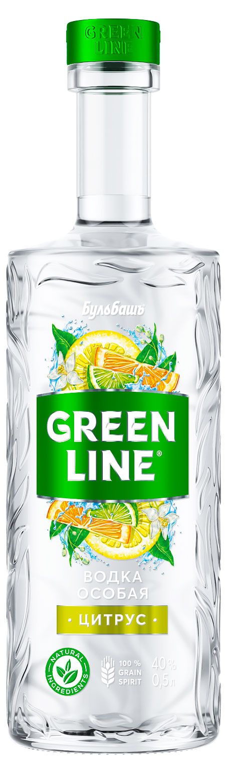 Водка Бульбашъ GreenLine Цитрус Беларусь, 0,5 л