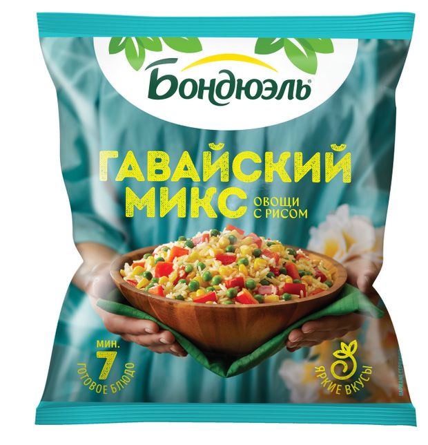 Смесь овощная Bonduelle Гавайский микс овощи с рисом замороженная, 400 г
