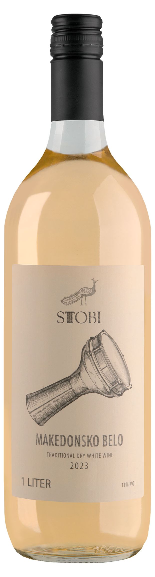 Вино STOBI Makedonsko Belo белое сухое Сербия, 1 л
