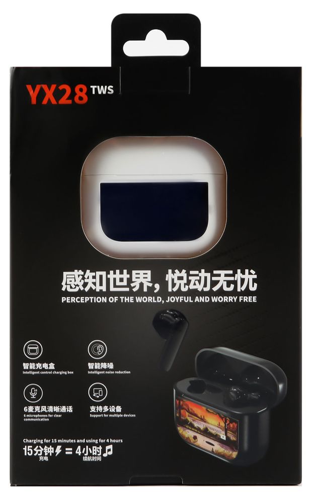 Беспроводная гарнитура TWS Bluetooth с микрофоном белая