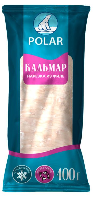 Кальмар замороженный POLAR филе нарезка, 400 г