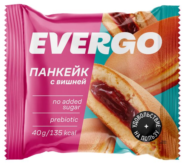Панкейк Evergo с вишневой начинкой, 40 г