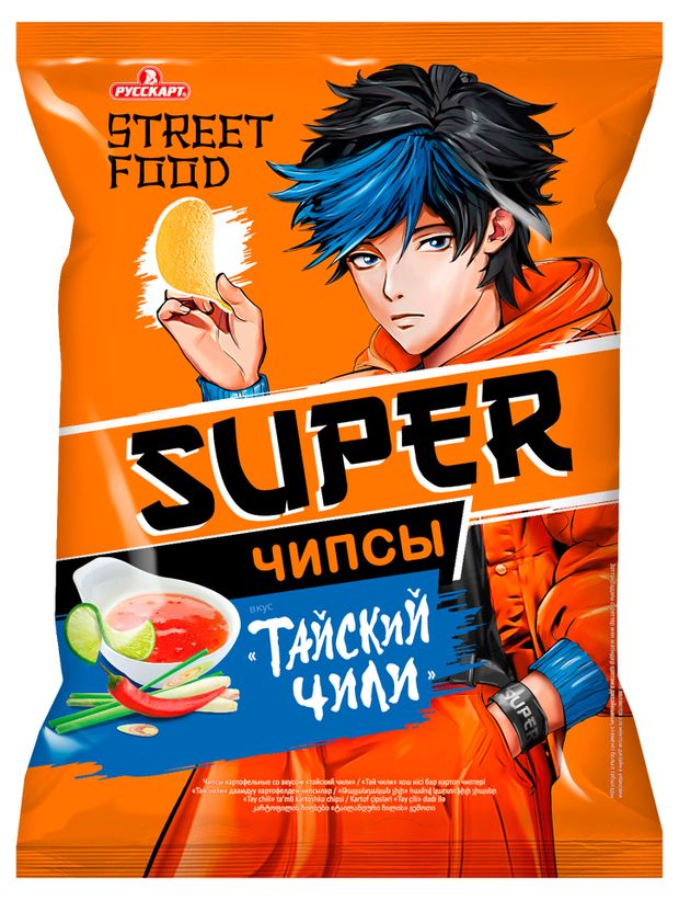 Чипсы картофельные Super со вкусом тайский чили, 70 г