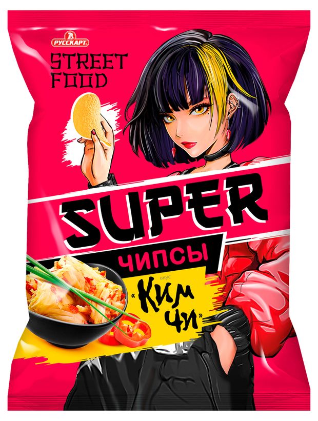 Чипсы картофельныеSuper со вкусом кимчи, 70 г