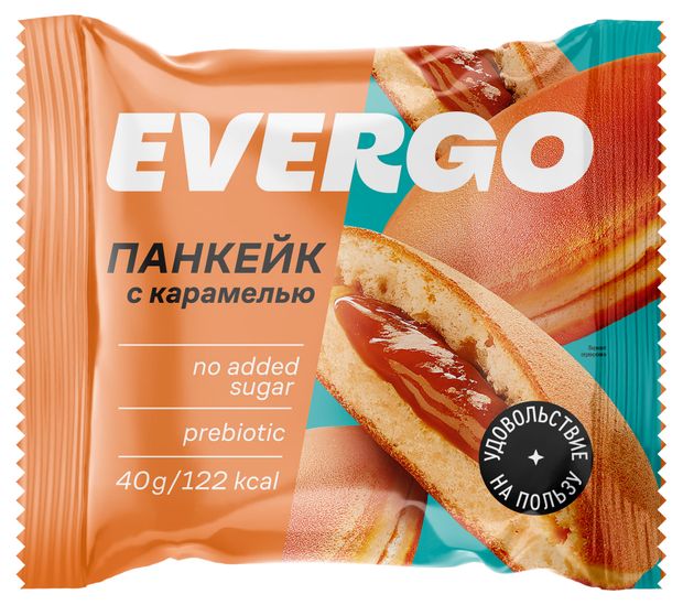 Панкейк Evergo с начинкой карамель, 40 г