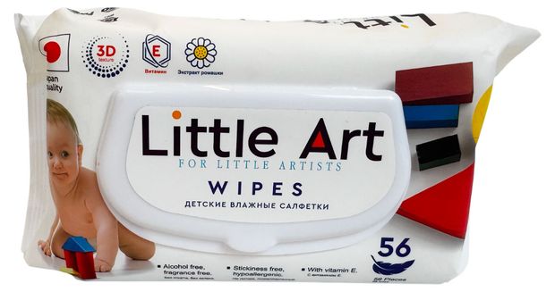 Влажные салфетки детские Little, 56 шт