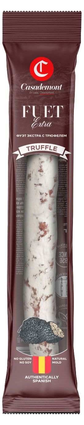 Колбаса мини сыровяленая полусухая Casademont Фуэт экстра с благородной белой плесенью и трюфелем, 110 г