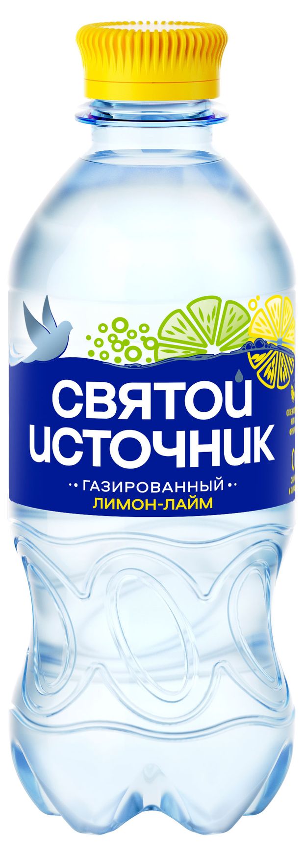 Вода питьевая Святой Источник газированная со вкусом лимона и лайма, 330 мл