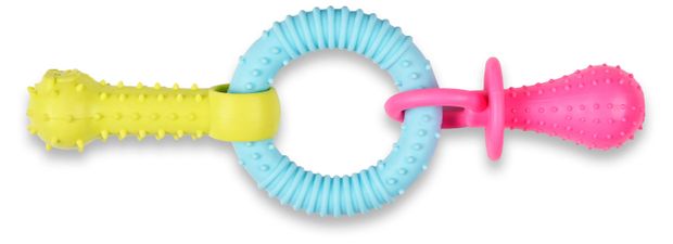 Игрушка для собак АШАН Красная птица Грызунок, 15,3 см