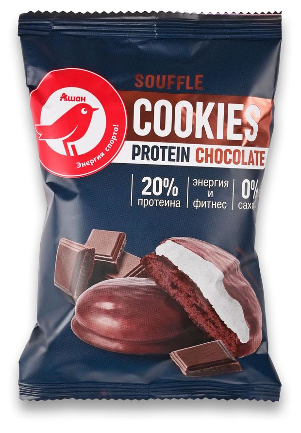 Печенье с суфле АШАН Красная птица со вкусом шоколада 50 г 120₽