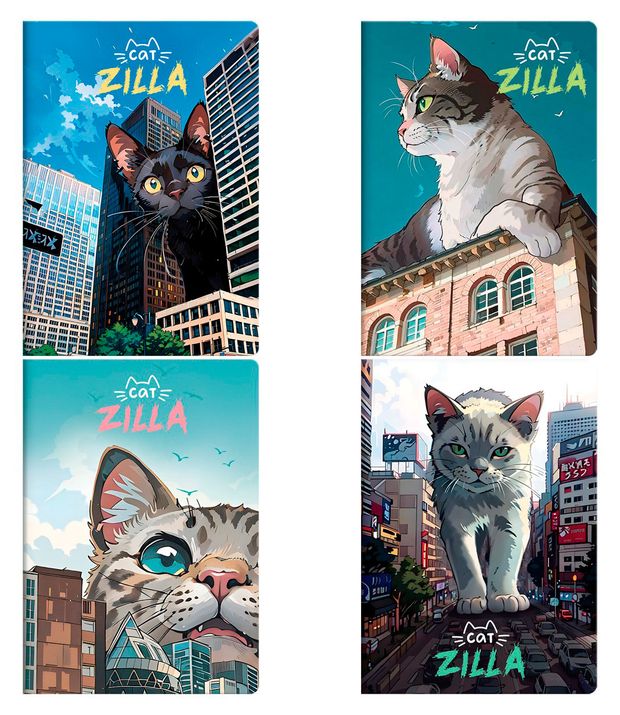 Тетрадь Meshu CatZilla А5 клетка, 40 л