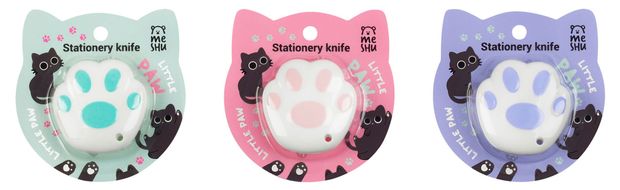 Нож канцелярский Meshu Little Paw 9 мм, 1 шт в ассортименте