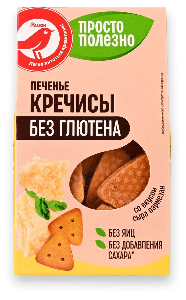Кречисы АШАН Красная птица со вкусом сыра Пармезан, 85 г