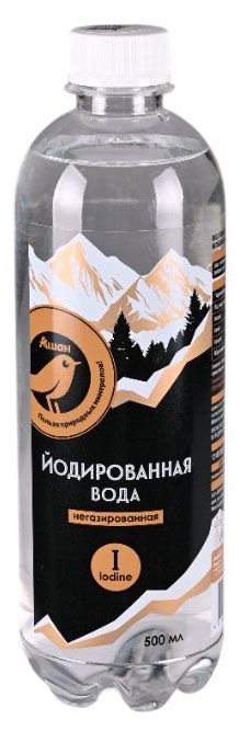 Вода питьевая АШАН Золотая птица Йодированная негазированная 500 мл 70₽