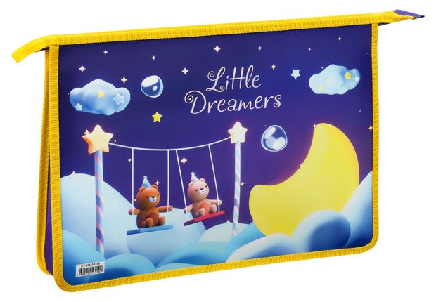 Папка для тетрадей на молнии ArtSpace Dreamers 1 отделение пластиковая, А4
