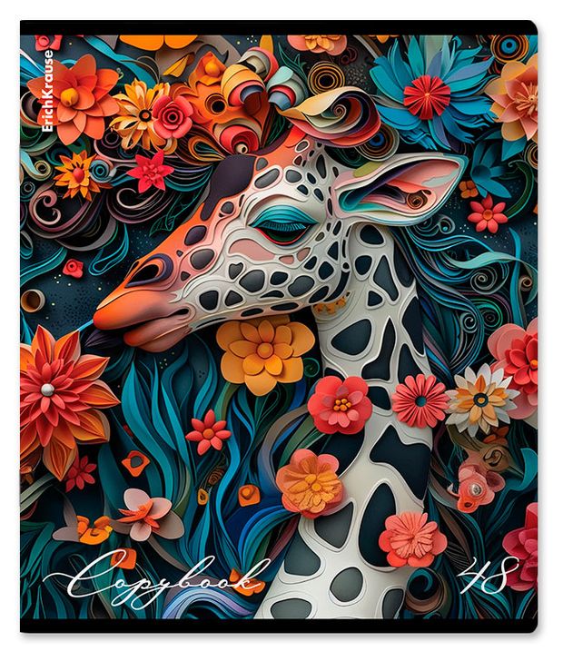 Тетрадь ErichKrause Flower Animals в клетку А5, 48 л в ассортименте