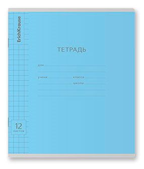 Тетрадь ErichKrause Классика Visio в крупную клетку А5, 12 л в ассортименте