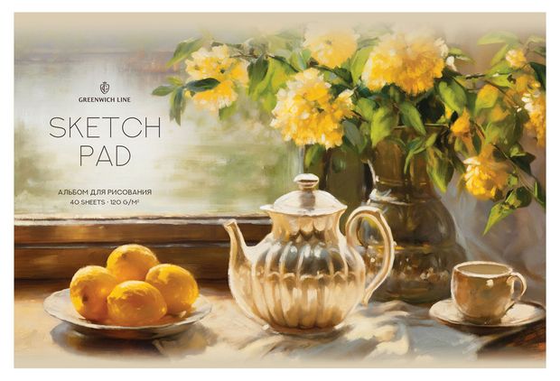 Альбом для рисования Greenwich Line Flowers and tea на скрепке А4 40 л 150₽