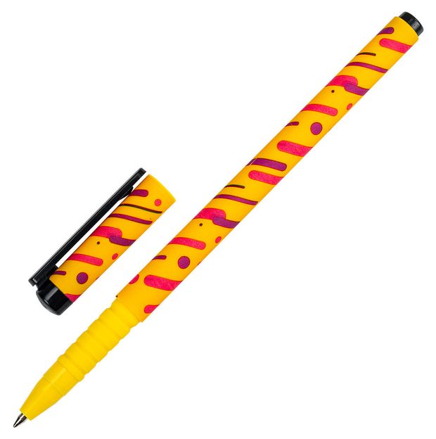 Ручка шариковая BRAUBERG Soft Touch Grip Lines синяя 07 мм 1 шт 60₽