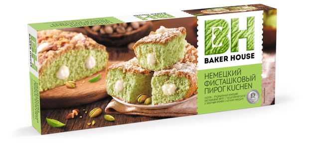 Пирог сладкий бисквитный Baker House Фисташковый, 350 г