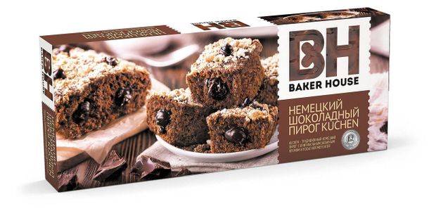 Пирог сладкий бисквитный Baker House Шоколадный, 350 г